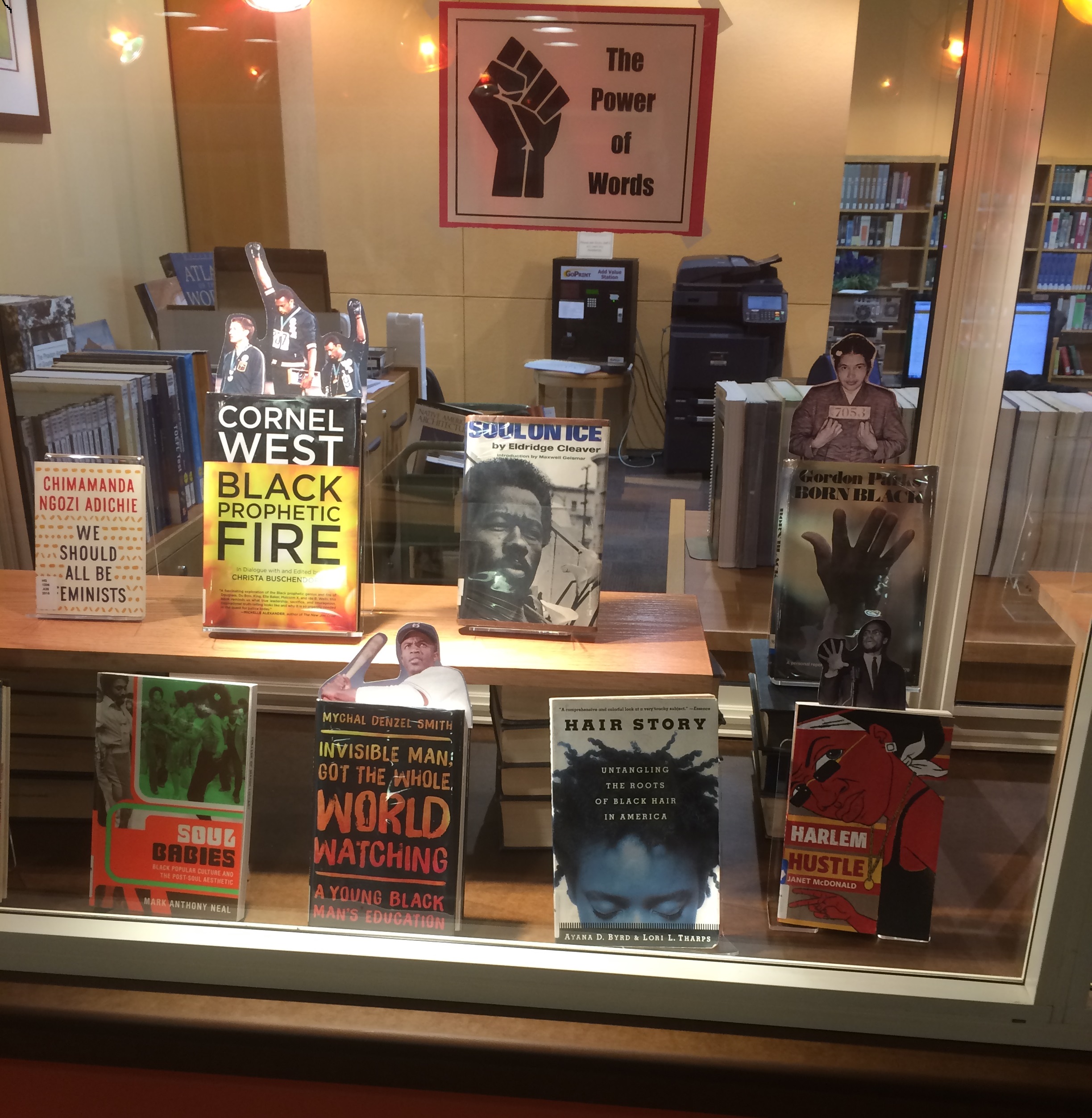 Picture of library books relating to Black History Month