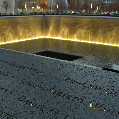 Memorial at Ground Zero in New York City