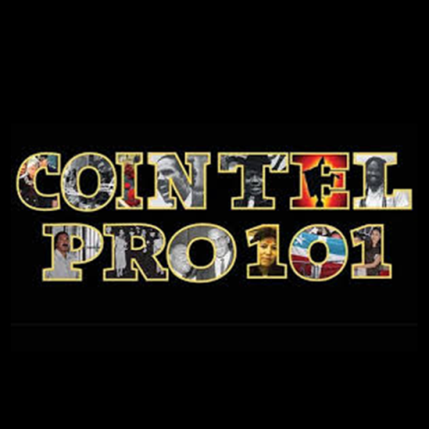 Letters and numbers filled with images on black background